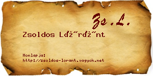 Zsoldos Lóránt névjegykártya