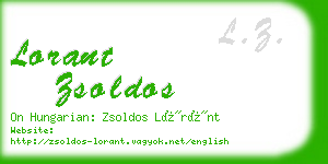 lorant zsoldos business card